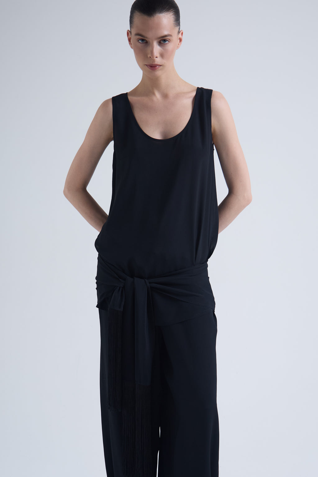 Light Silk & Acetate Trousers