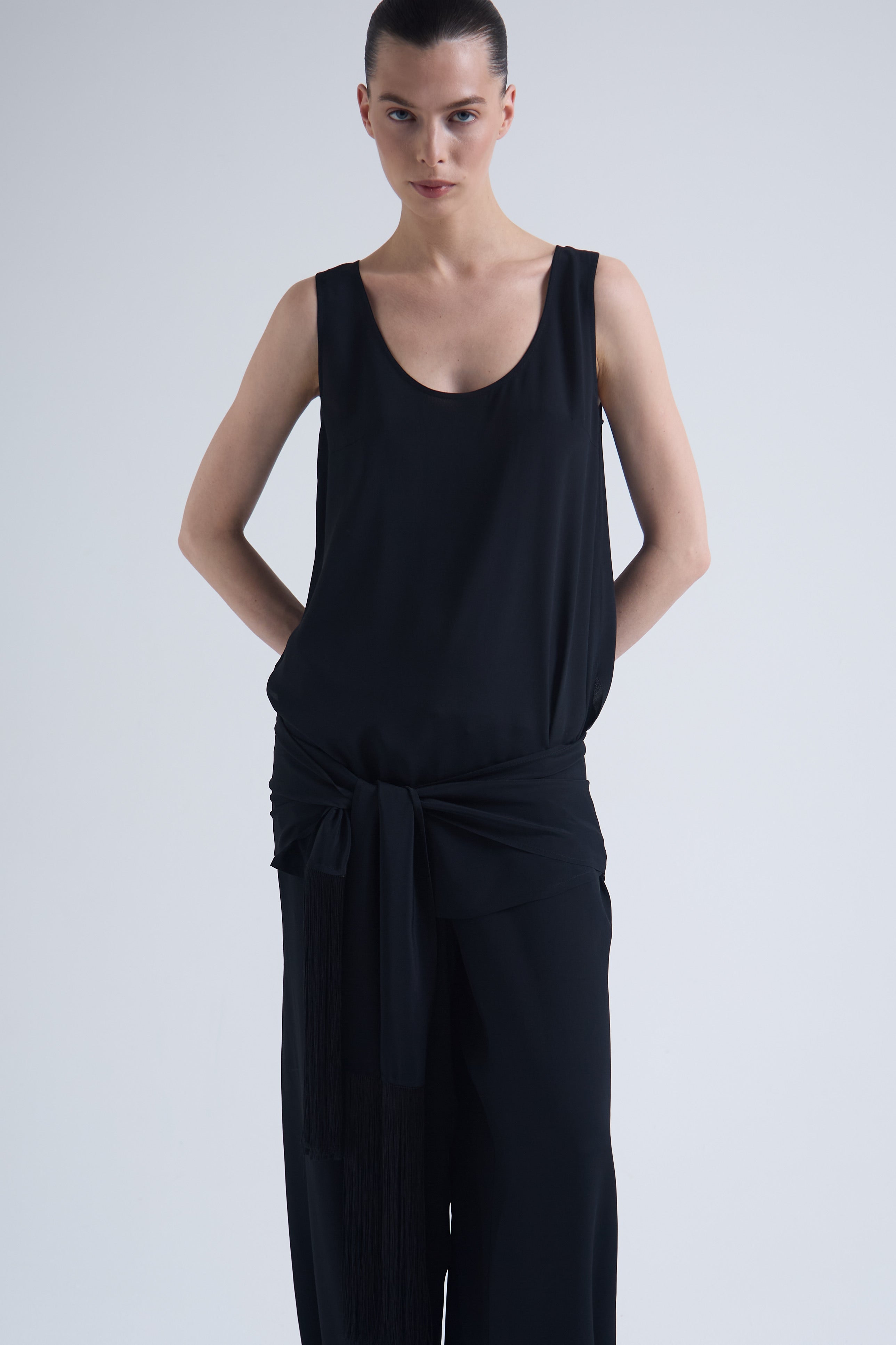 Light Silk & Acetate Trousers