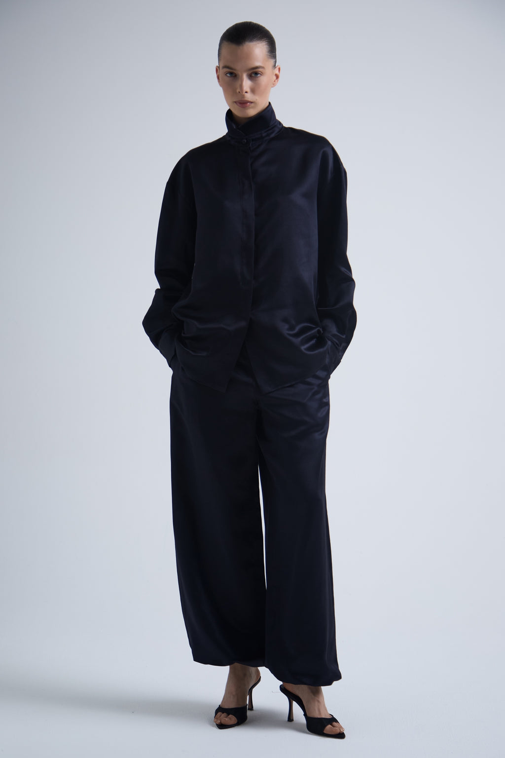 Deep Silk & Cashmere Trousers