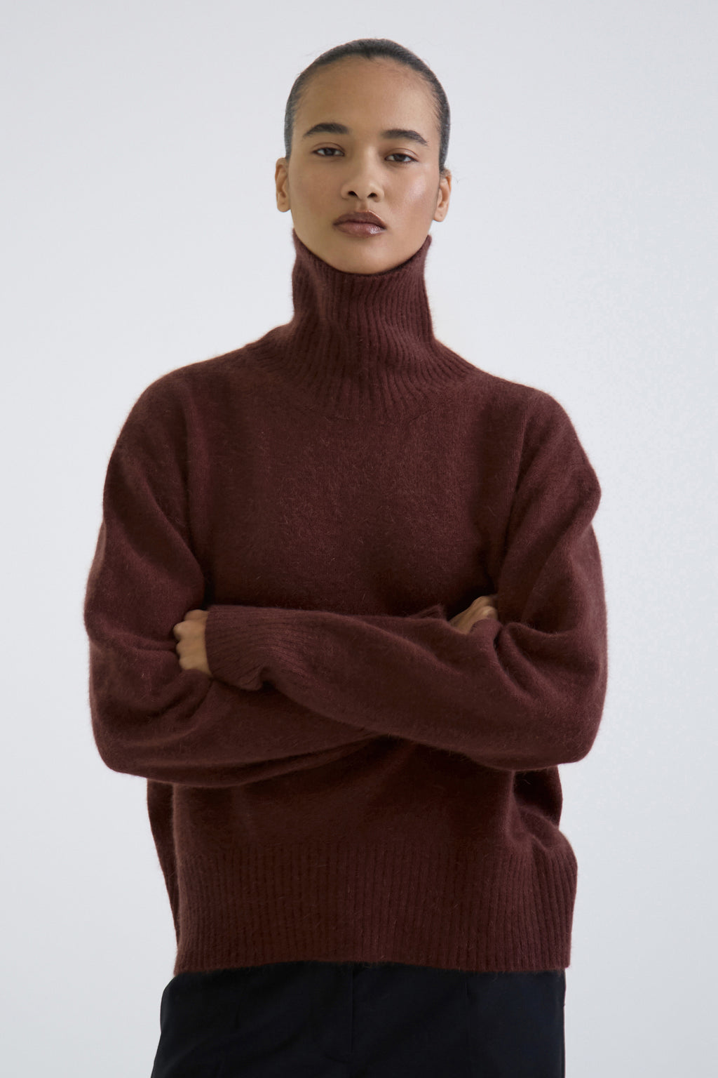 "Touch" fox fur sweater