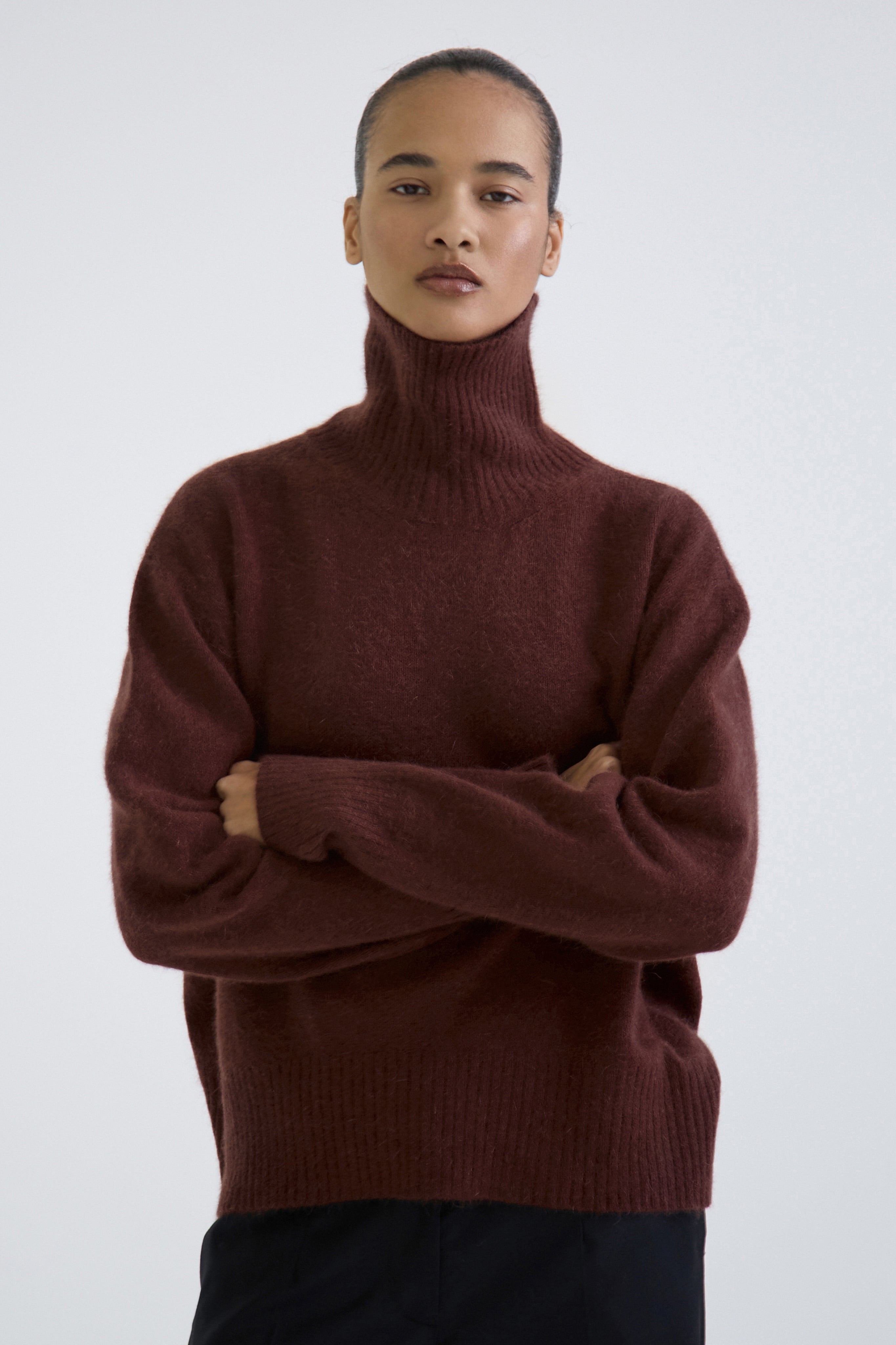 "Touch" fox fur sweater