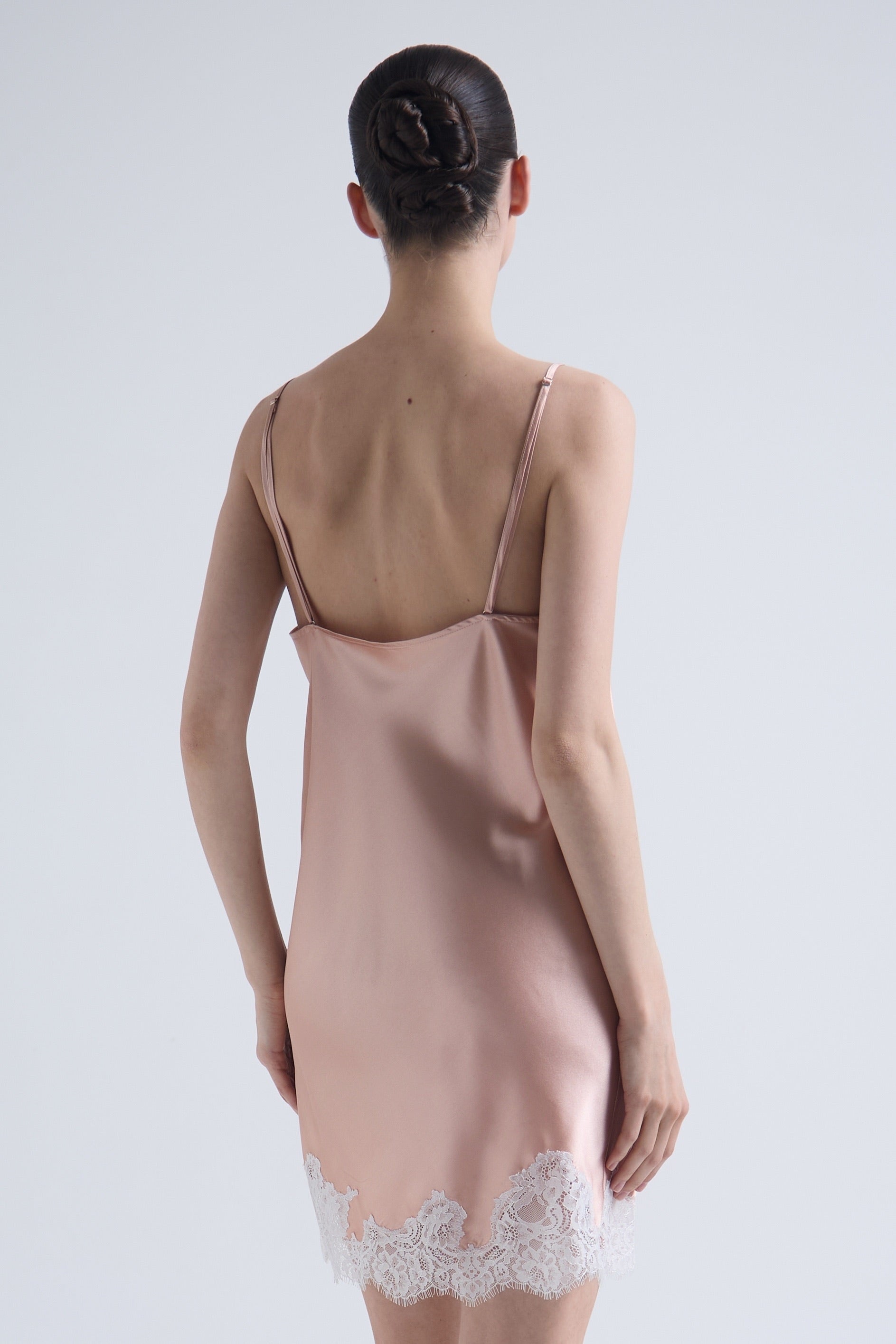 Rosé Silk Dress