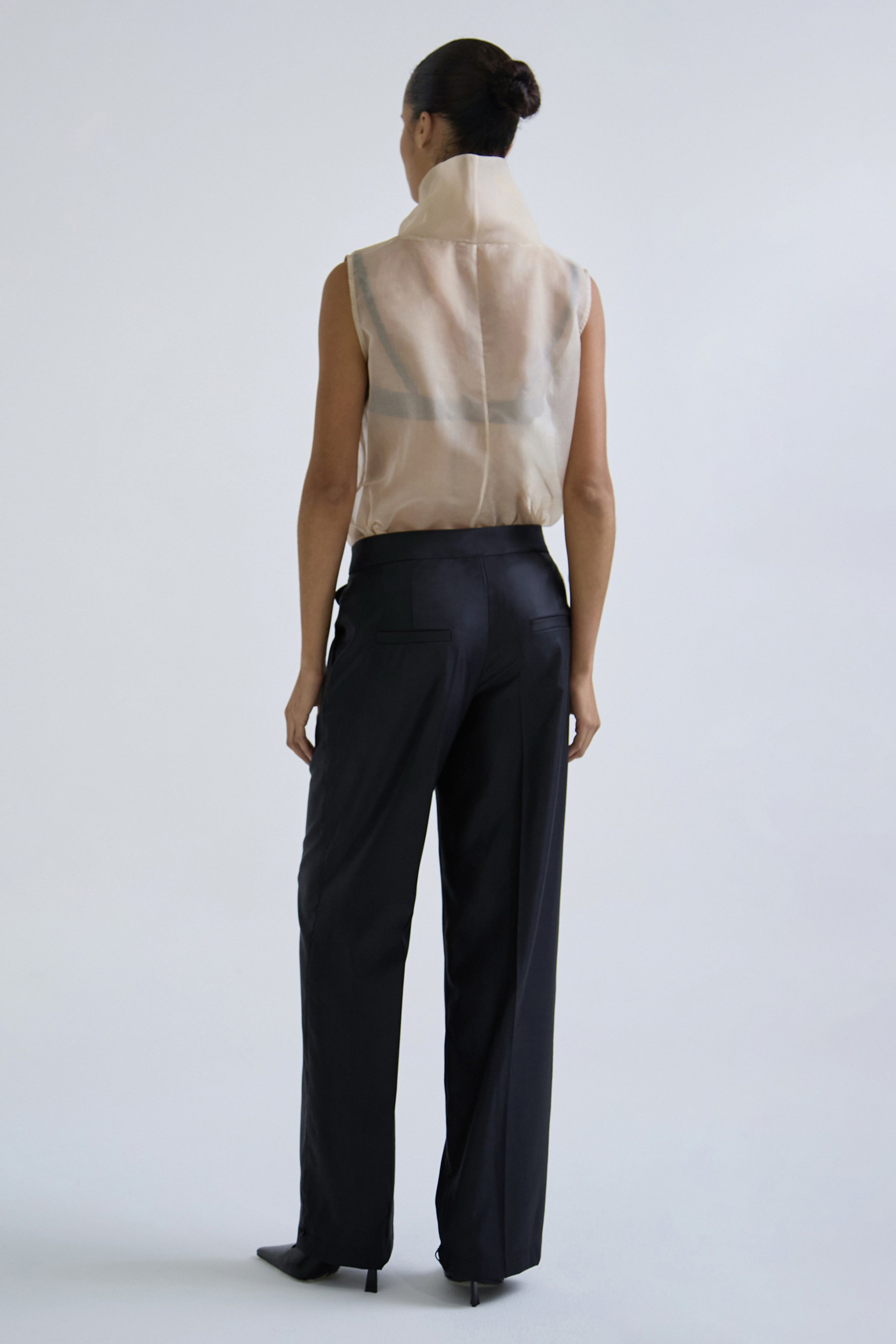 "Travertine" blouse made of silk organza