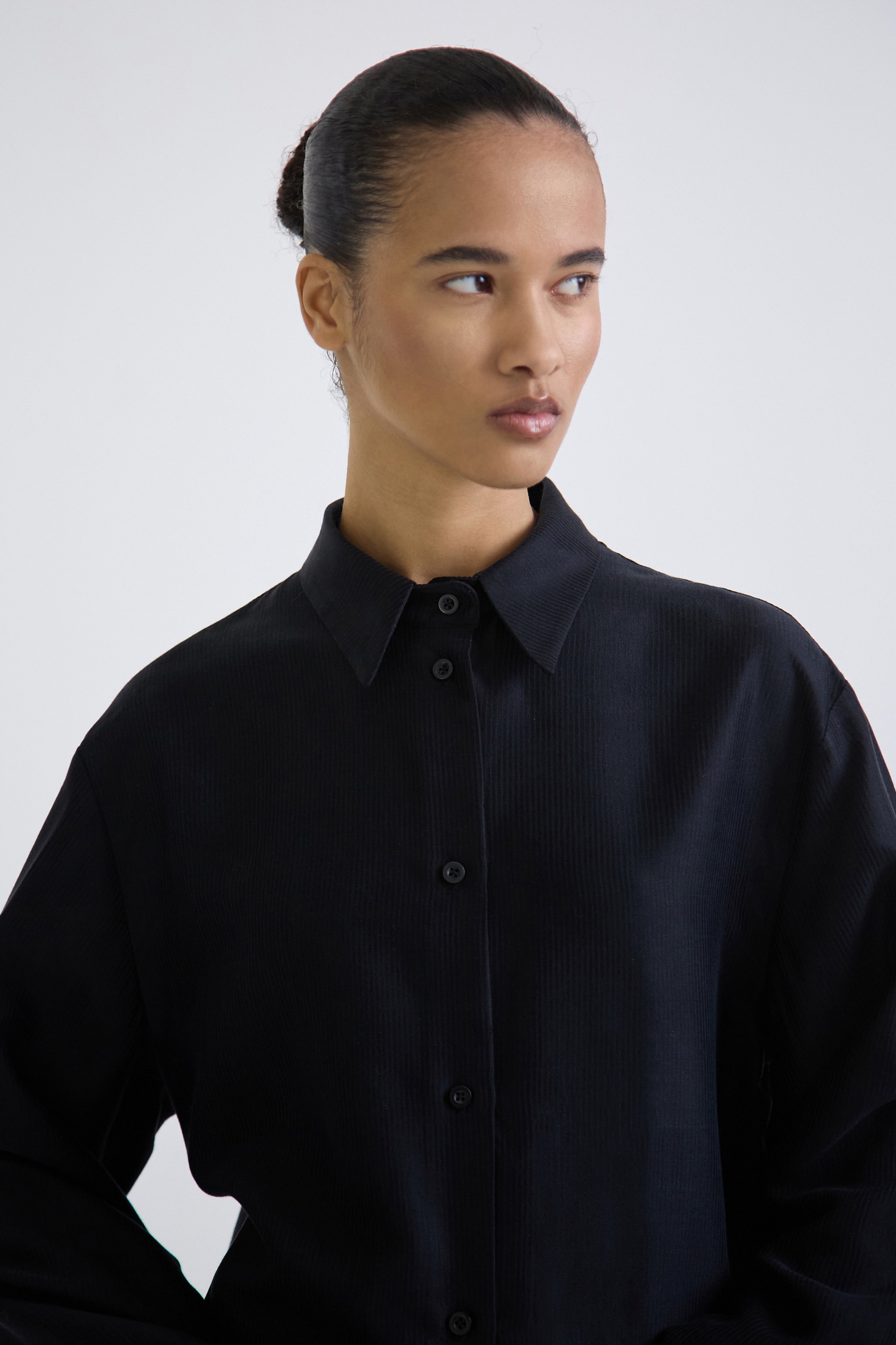 "Noir" silk shirt