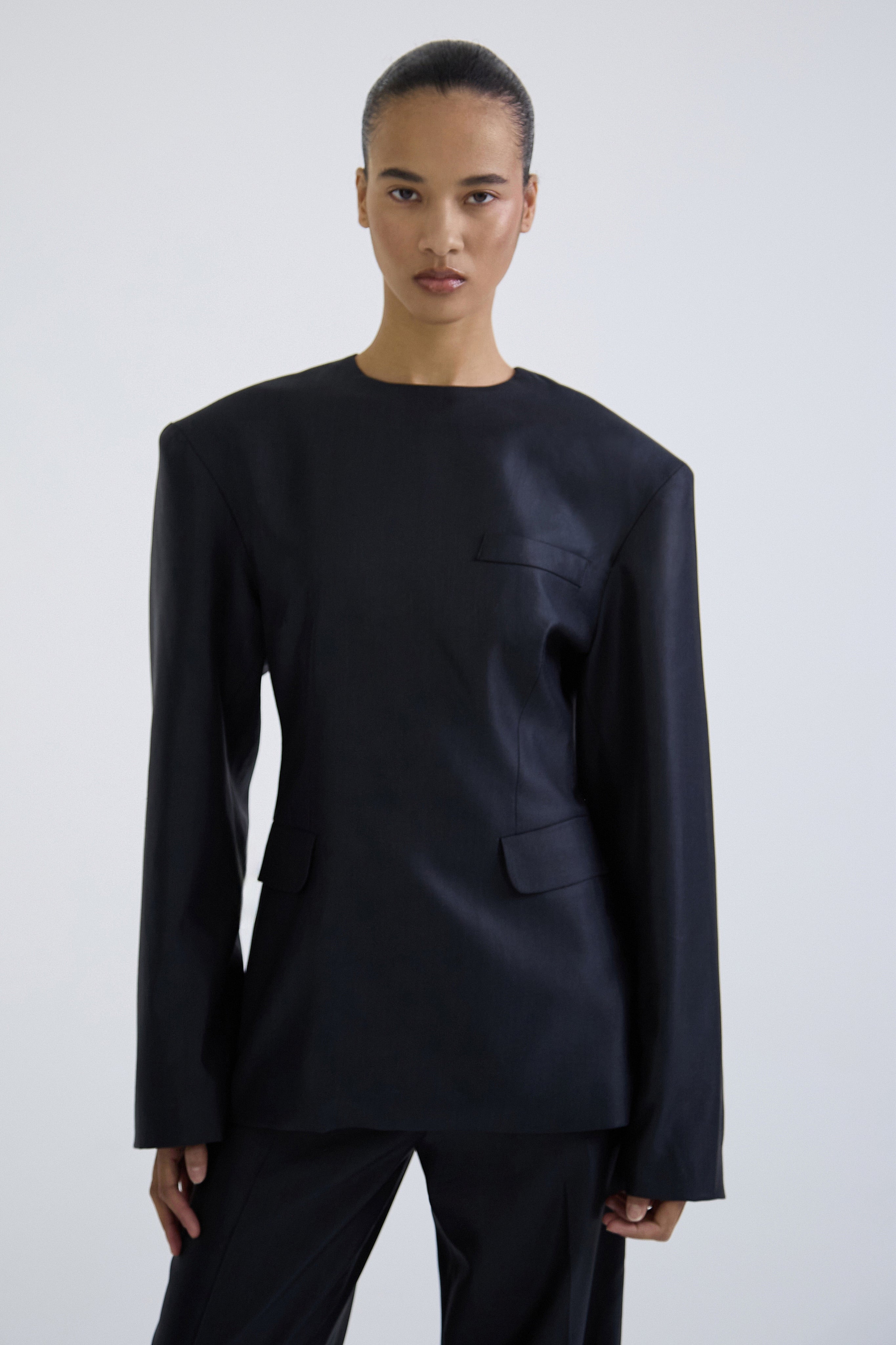 "Meteorite" jacket made of silk and wool