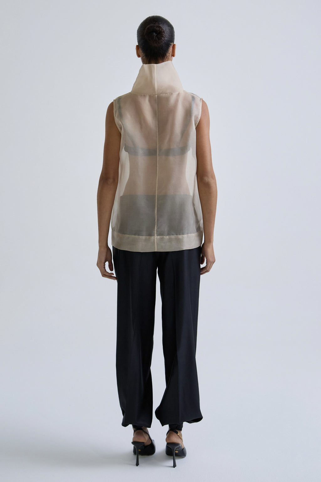 "Travertine" blouse made of silk organza