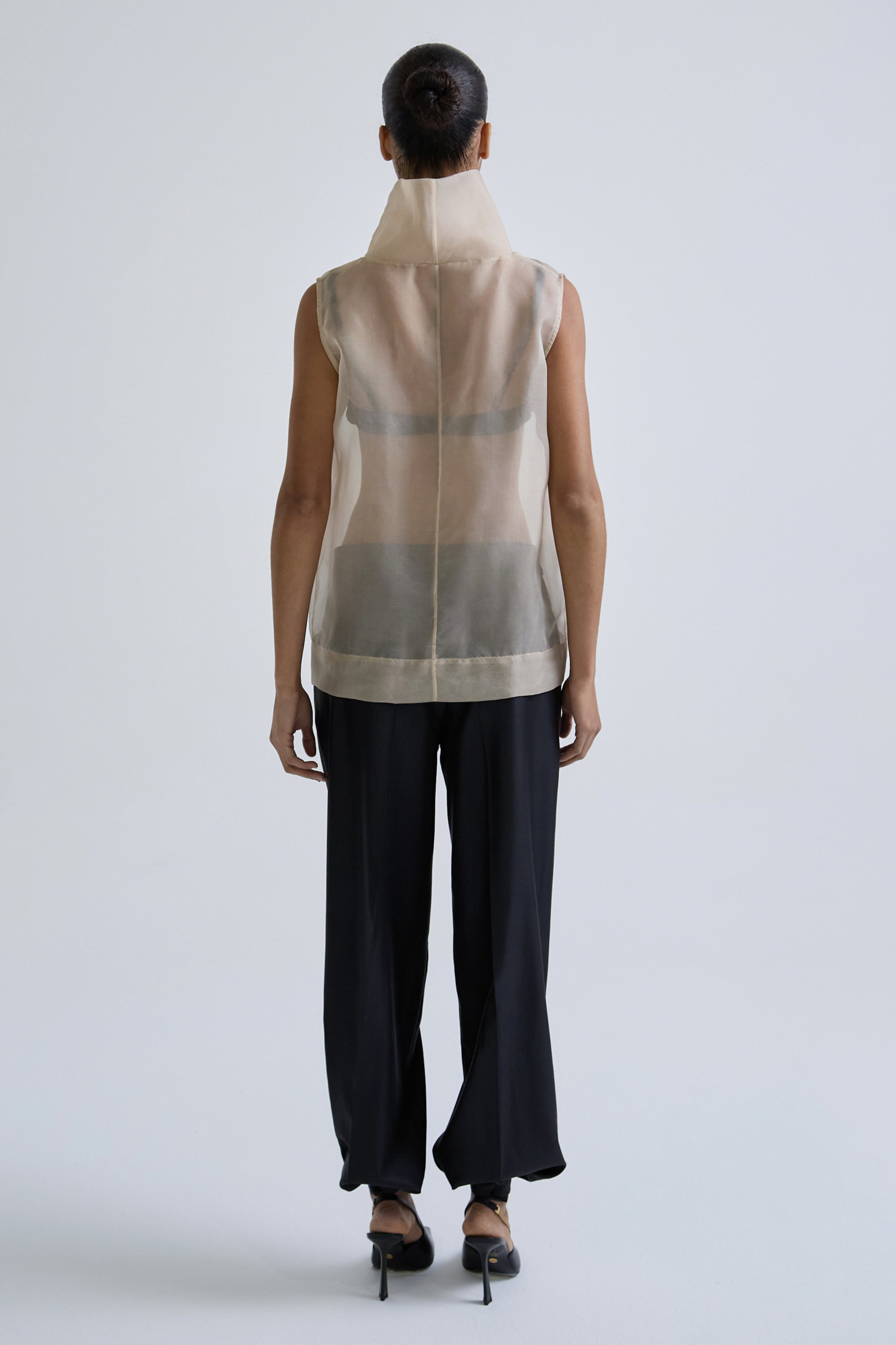 "Travertine" blouse made of silk organza