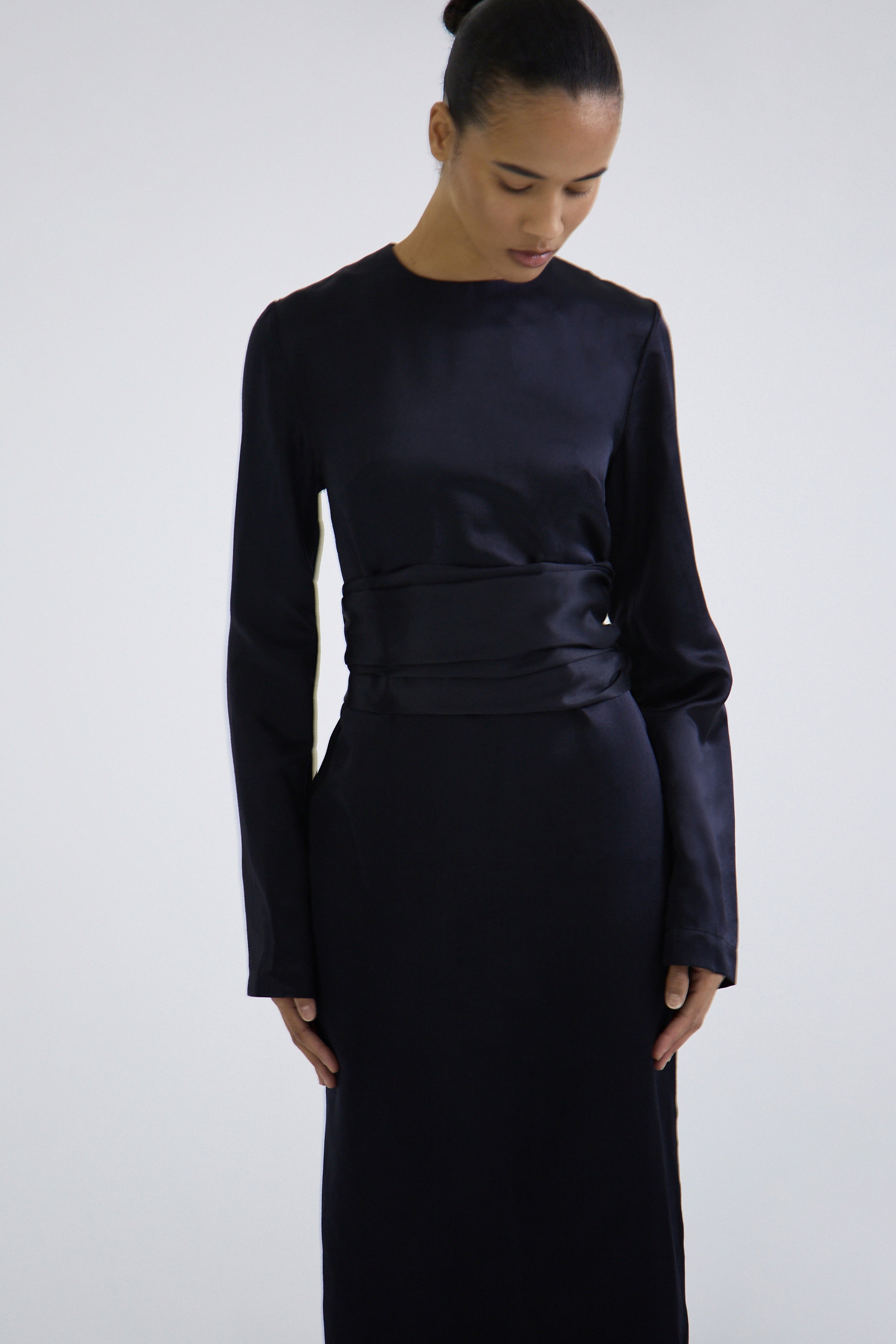 "Midnight" dress made of silk and cashmere
