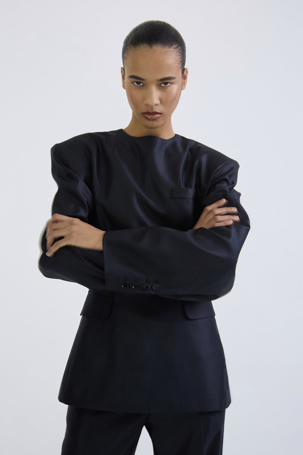 "Meteorite" jacket made of silk and wool