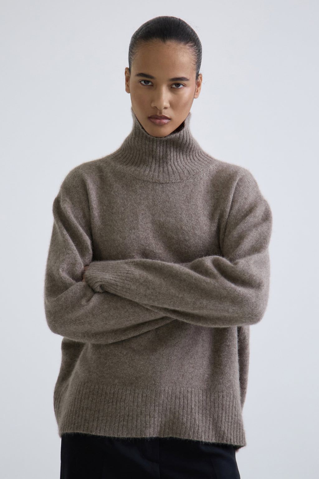 "Touch" fox fur sweater