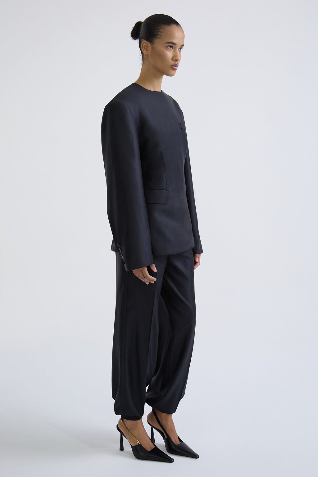 "Meteorite" convertible trousers made of silk and wool