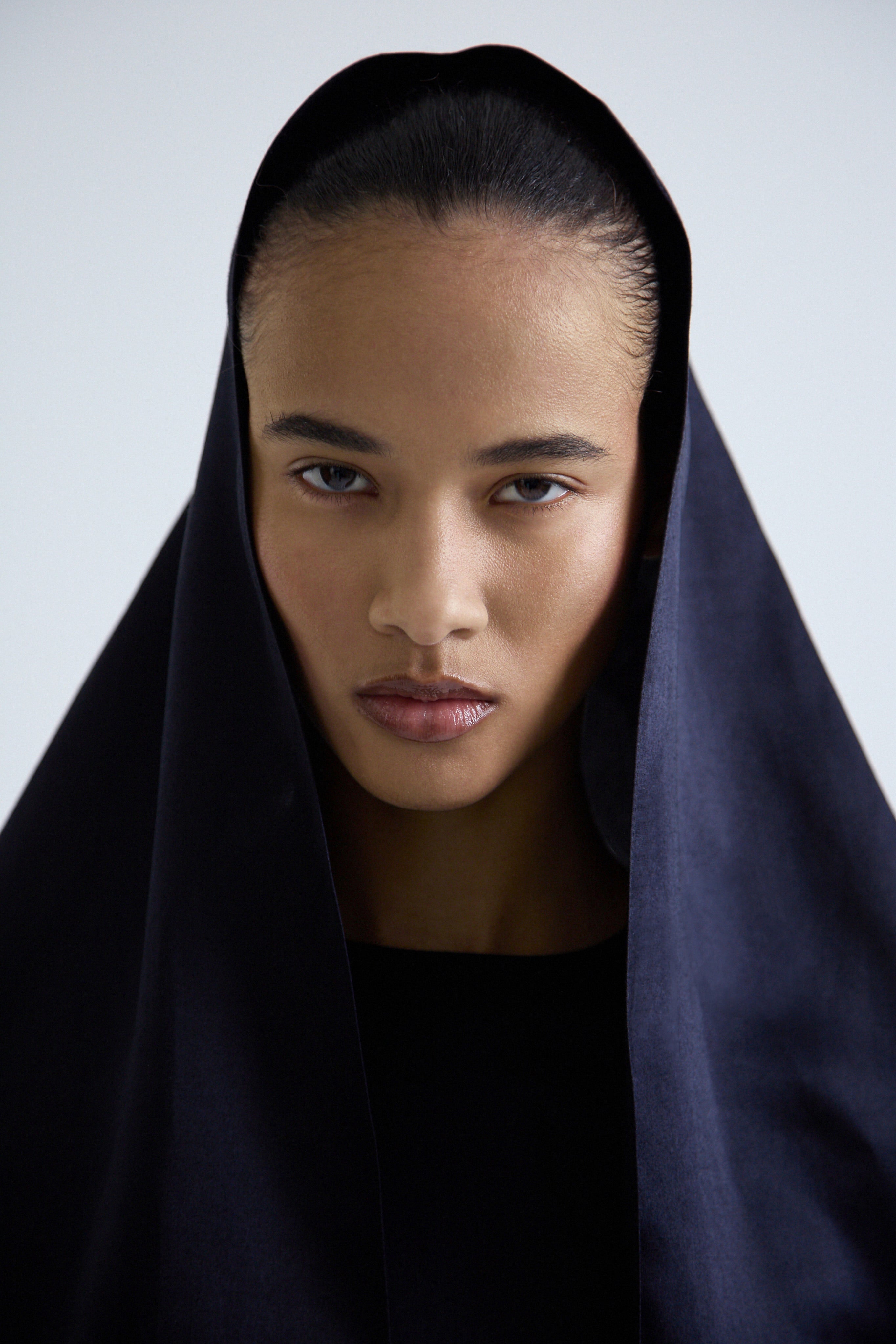 "Midnight" dress made of silk and cashmere