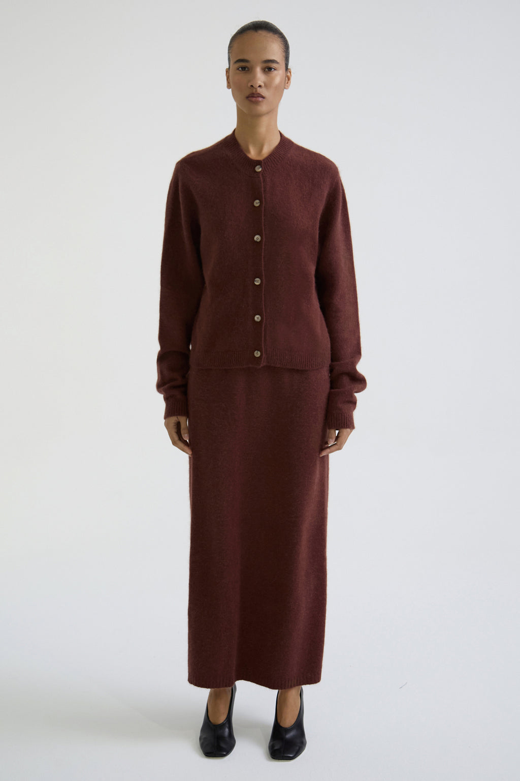 "Touch" skirt made of fox fur